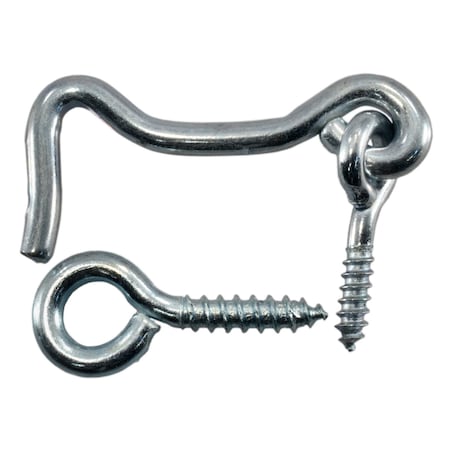 Midwest Fastener 5/32" x 1-1/2" Zinc Plated Steel Gate Hooks & Eyes 100PK 51026